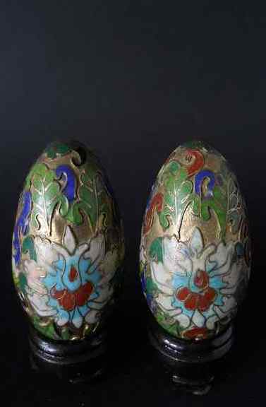 Фото 3. Винтажные Пасхальные яйца клуазонэ