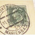 Открытка (ПК). Marianske Lazne (Marienbad ) 1938г. Лот 157