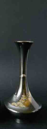 Винтажная Японская ваза из смешанных металлов
