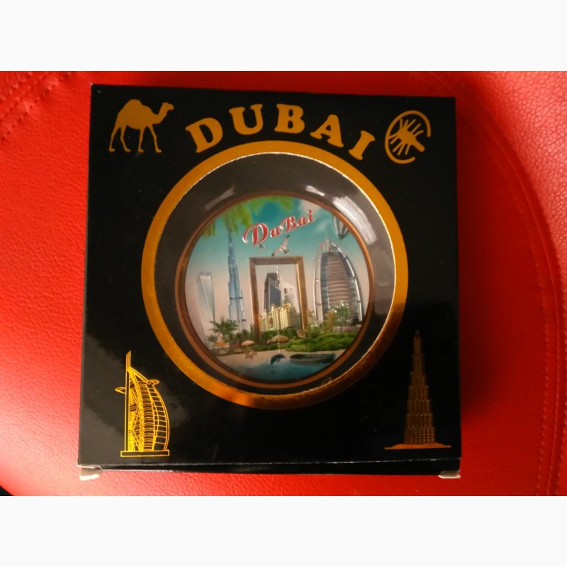 Фото 3. Сувенирная настольная тарелка ( производство Дубаи.ОАЭ ) диаметр 15 см