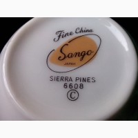 Японский фарфор старой работы Sango (комплект посуды). Конец 70-х годов