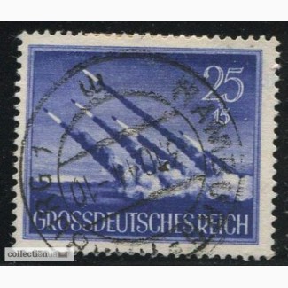 Почтовая марка. Grossdeutsches Reich. 25+15 pfg. 1944г. SC 877. USED