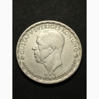 1 крона 1943г. Швеция. серебро
