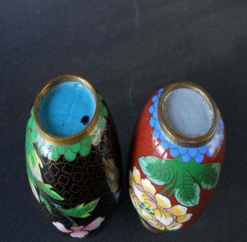 Фото 20. Две винтажные Китайские вазы клуазоне