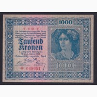 1000 крон 1922г. *048051. Австро - Венгрия. Пресс