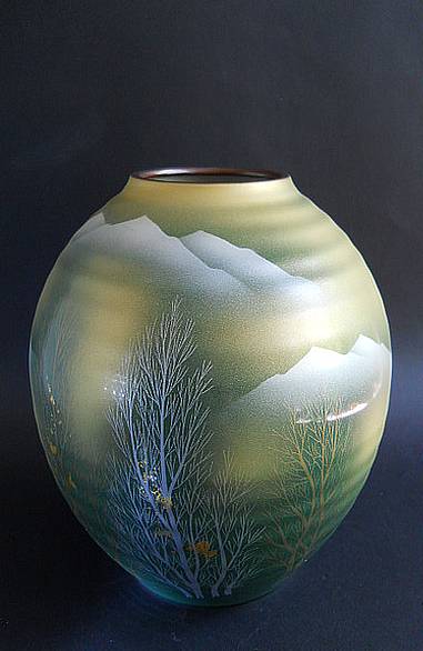Фото 2. Японская керамическая ваза