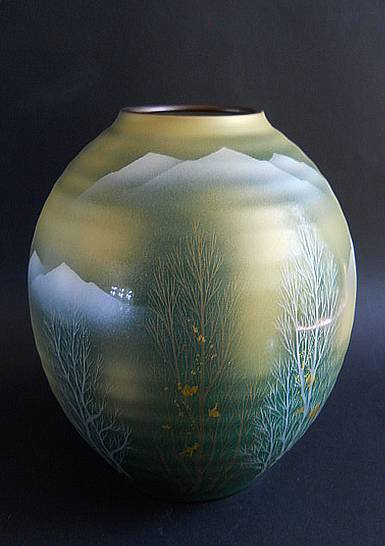 Фото 3. Японская керамическая ваза