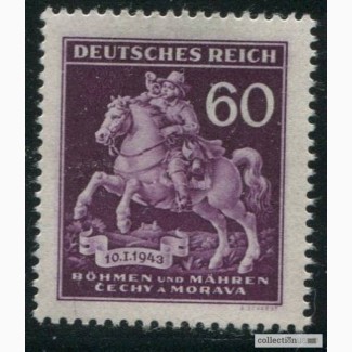 Почтовая марка. Deutsches Reich. Bohmen und Mahren. 1943г. SC 115
