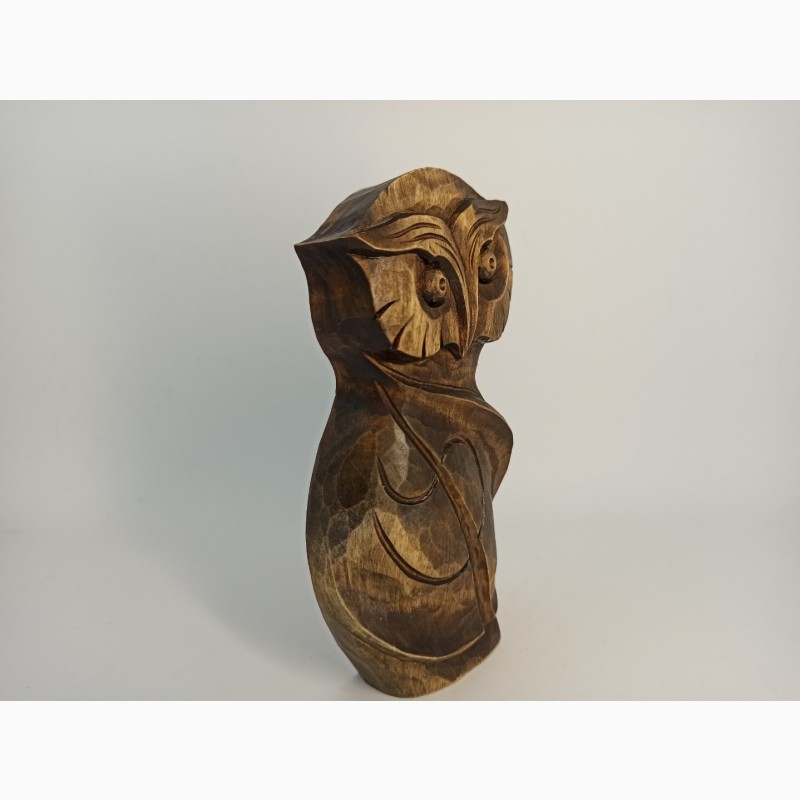 Фото 5. Статуетка сови 16.5 см, сучасна скульптура сови, статуетки сови з дерева, Різьба по дереву