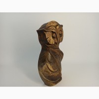 Статуетка сови 16.5 см, сучасна скульптура сови, статуетки сови з дерева, Різьба по дереву