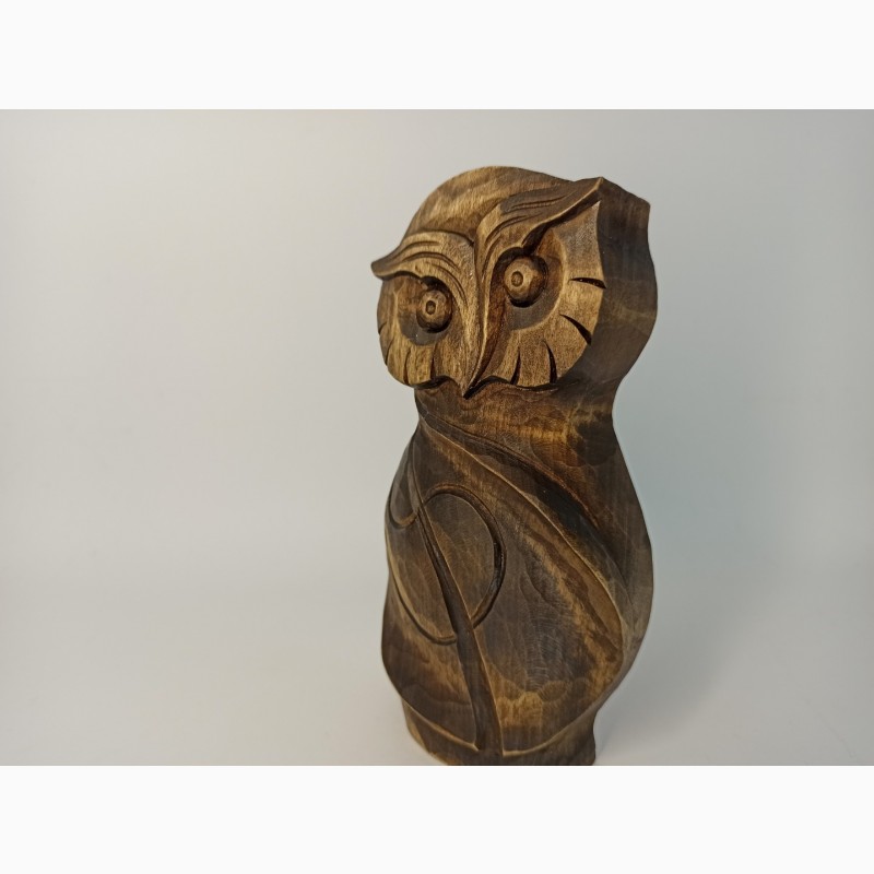 Фото 6. Статуетка сови 16.5 см, сучасна скульптура сови, статуетки сови з дерева, Різьба по дереву