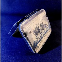 Старинная Американская металлическая жестяная коробка шкатулка редкая антикварная