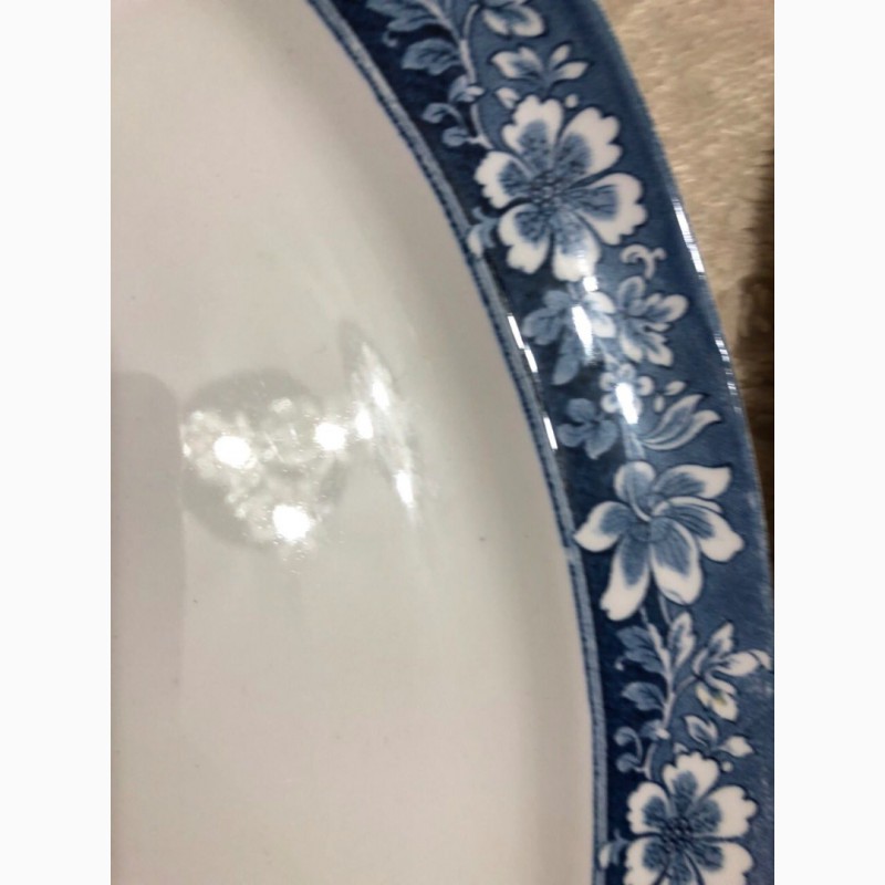 Фото 5. Oval Serving Platter Turin Blue (Flow Blue) by JOHNSON BROTHERS блюдо