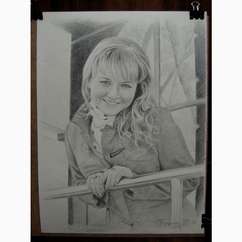 Фото 3. Портрет девушки карандашом на заказ в Киеве