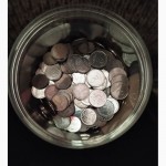Один килограмм монет по 1 и 2 коп. Украина