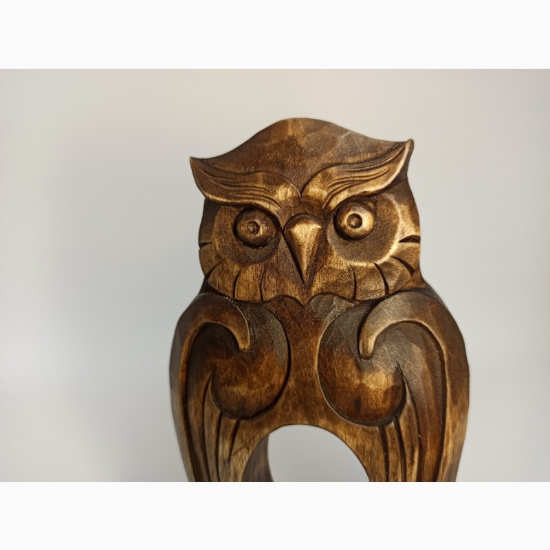 Фото 5. Статуетка сови 16 см, Абстрактна статуетка сови, різьба по дереву, унікальні подарунки