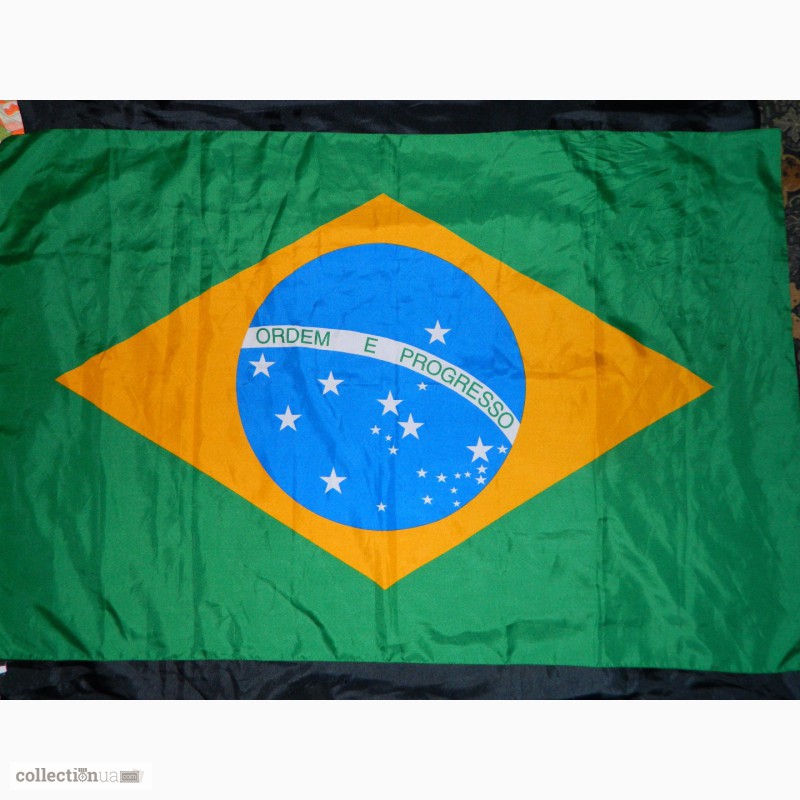 Фото 2. Флаг Бразилии Бразилия Brasil, Бразильский прапор 90 х 138 made ln CEE