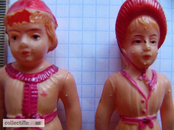 Фото 2. Старинные Целлулоидные куклы 2 шт. по 8см. мальчик и девочка 20-30годы