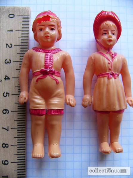 Фото 7. Старинные Целлулоидные куклы 2 шт. по 8см. мальчик и девочка 20-30годы