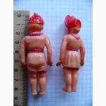 Старинные Целлулоидные куклы 2 шт. по 8см. мальчик и девочка 20-30годы