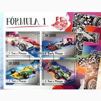 Добірка марок Спорту Формула-1, 16 блоків