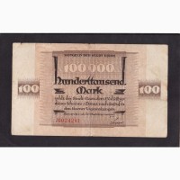 100 000 марок 1923г. Эссен. 024201. Германия