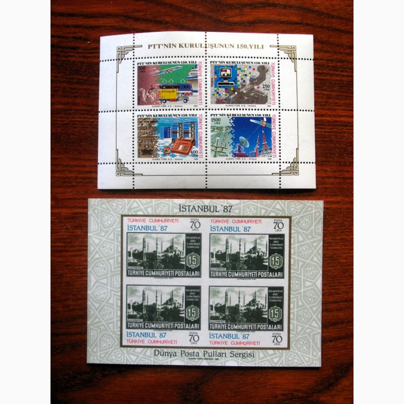 Фото 2. Добірка марок Турції та Греції, 7 блоків