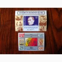 Добірка марок Турції та Греції, 7 блоків
