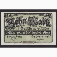 10 марок 1919г. Гера. 21462. Германия