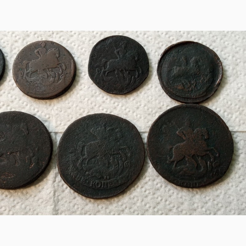 Фото 9. 15 монет от Елизаветы Петровны до Екатерины II. с 1757г - 1763г