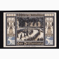5 марок 1922г. А. 06060. Аттендорн. Германия