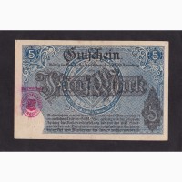 5 марок 1918г. Аннаберг-Буххольц. 12303. Німеччина