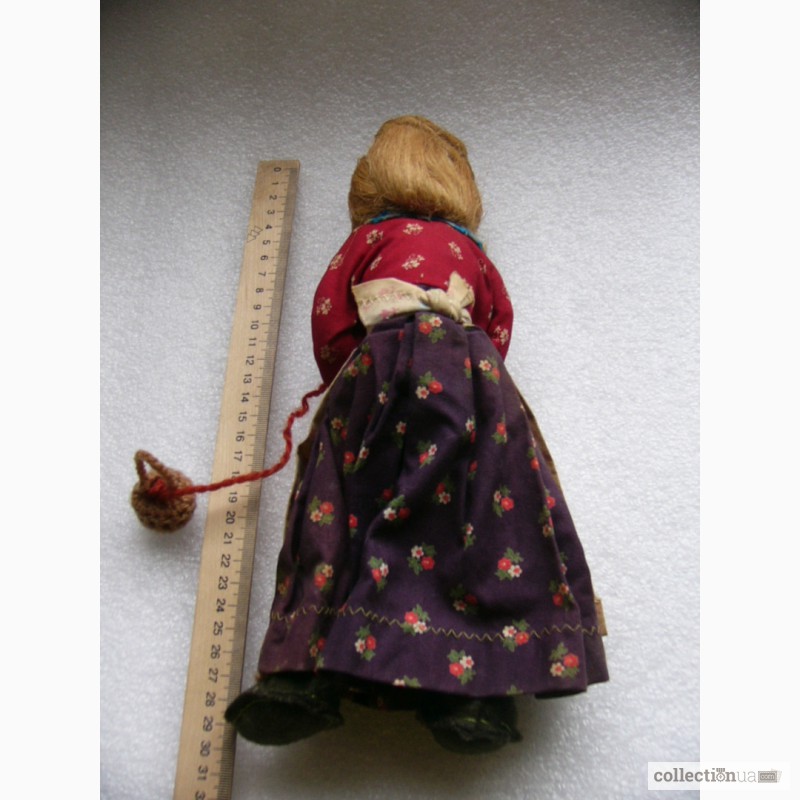 Фото 6. Редкая, антикварная, Коллекционная кукла - бабушка со спицами, 50-е годы, Англия