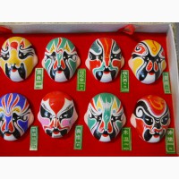 Винтажный набор глиняных масок лицевого макияжа Пекинской оперы