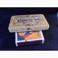 Старинная жестяная коробка Германия немецкая редкая военная медицинская коробок