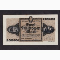 2 000 000 марок 1923г. P387614. Крефельд. Германия