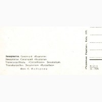 Листівка (открытка). Закарпаття. Санаторій Карпати. 1970 р. Лот 198