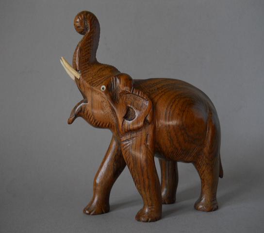 Фото 11. Винтажная деревянная статуэтка слона