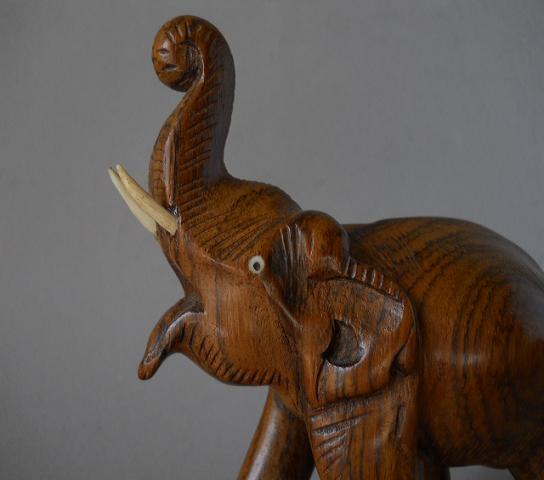 Фото 12. Винтажная деревянная статуэтка слона
