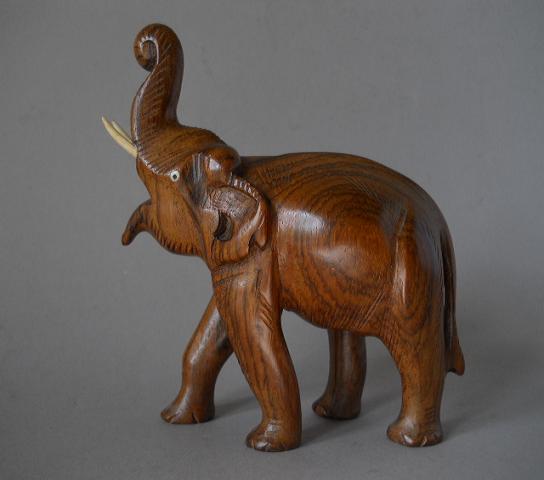 Фото 3. Винтажная деревянная статуэтка слона