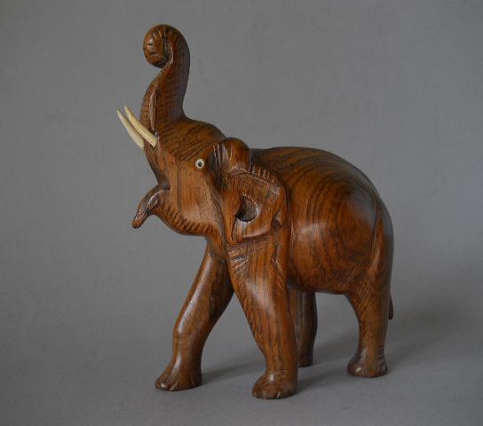 Фото 4. Винтажная деревянная статуэтка слона