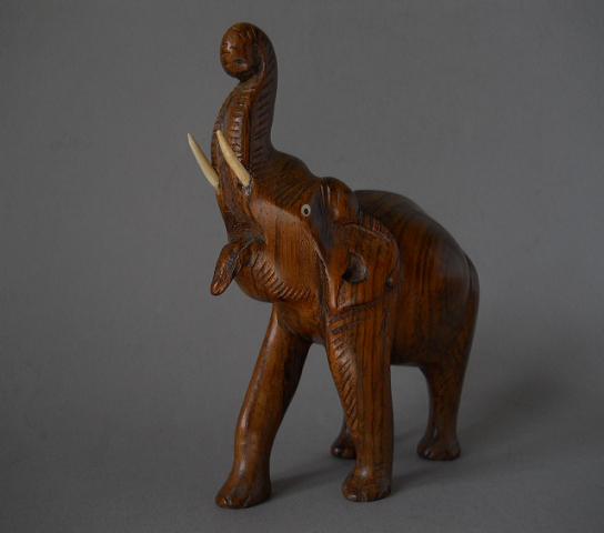 Фото 5. Винтажная деревянная статуэтка слона