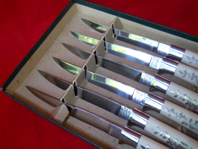 Фото 3. Винтажный набор из шести ножей Solingen