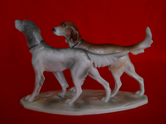 Фото 5. Винтажная фарфоровая статуэтка Охотничьи собаки