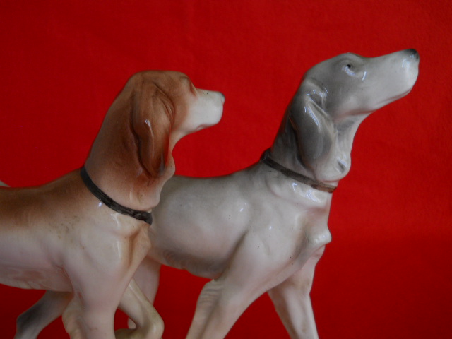 Фото 7. Винтажная фарфоровая статуэтка Охотничьи собаки