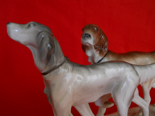 Фото 8. Винтажная фарфоровая статуэтка Охотничьи собаки