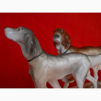 Винтажная фарфоровая статуэтка Охотничьи собаки