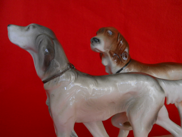 Фото 9. Винтажная фарфоровая статуэтка Охотничьи собаки