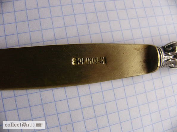 Фото 2. Нож Solingen серебро 800пробы, дореволюция, Германия