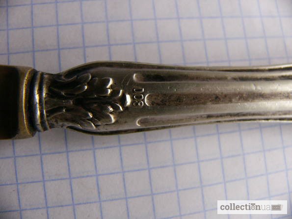 Фото 3. Нож Solingen серебро 800пробы, дореволюция, Германия